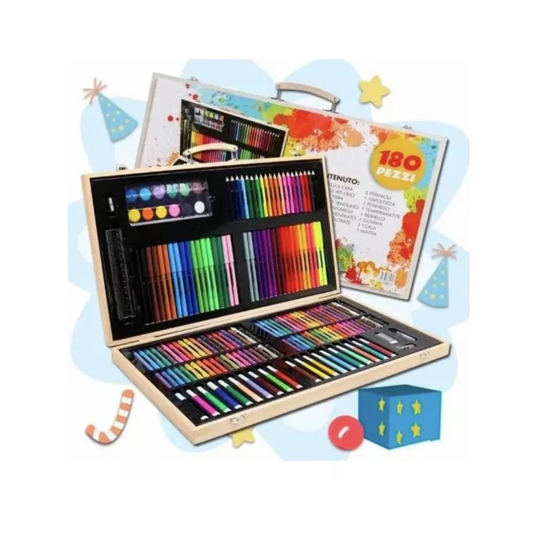 GENERICO - Set De Dibujo Y Pintura, Lápices Y Accesorios 180 Piezas