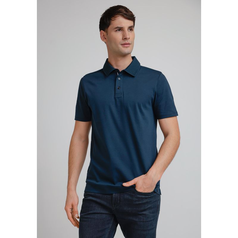 PERRY ELLIS - Polera Hombre Polo Manga Corta Navy