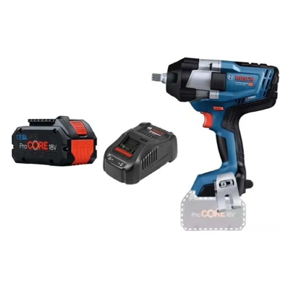 BOSCH - Kit Llave De Impacto 1/2 Gds 18v -1000 + 1 Bat + 1 Carg 8ah BOSCH
