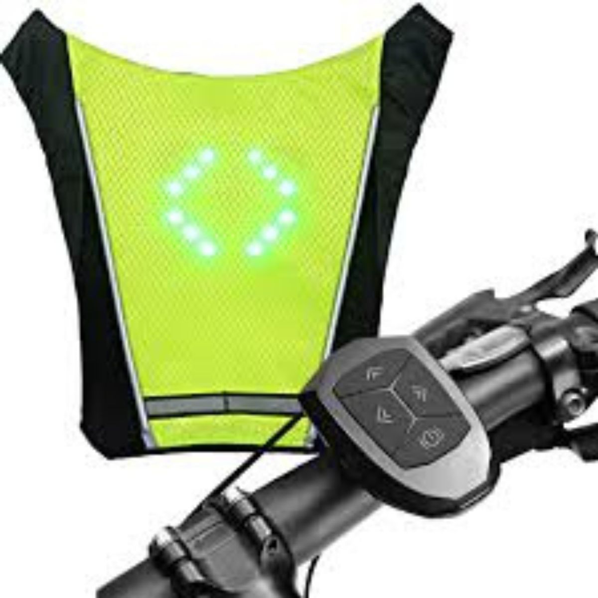 MOVI - Chaleco LED impermeable con señalizador direccional USB