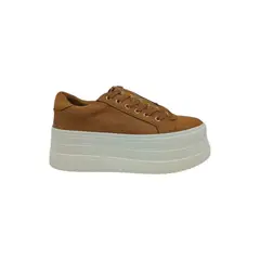 HERIEL - Zapatilla Camel Gamuza Plataforma