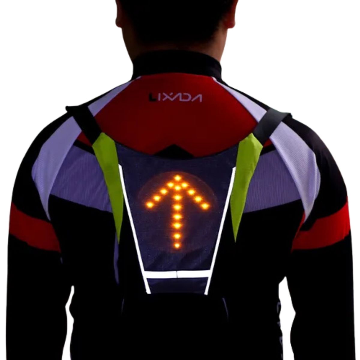 MOVI - Chaleco reflectante LED con control remoto para ciclismo