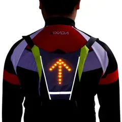 MOVI - Chaleco reflectante LED con control remoto para ciclismo