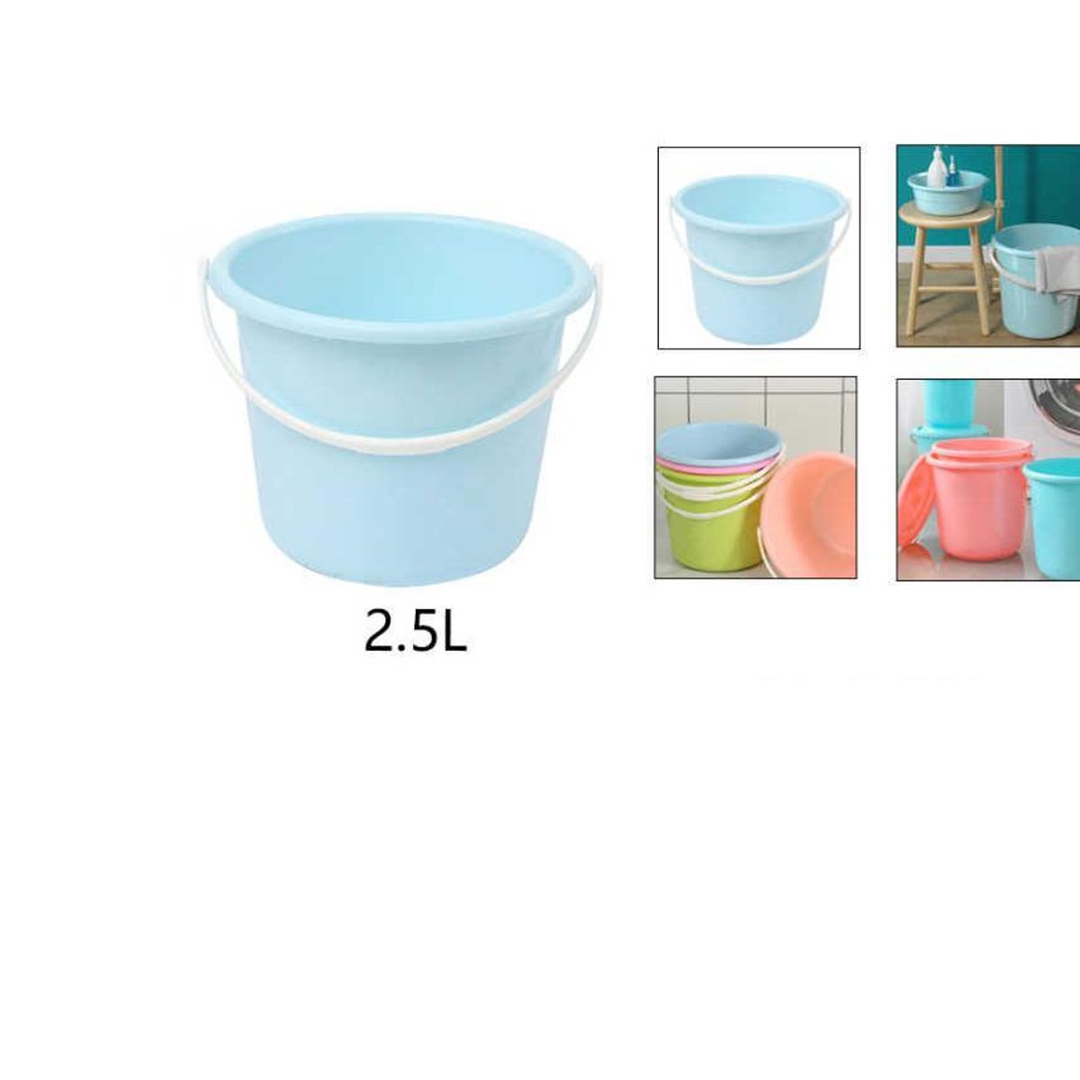 GENERICO - Balde Plástico Celeste
