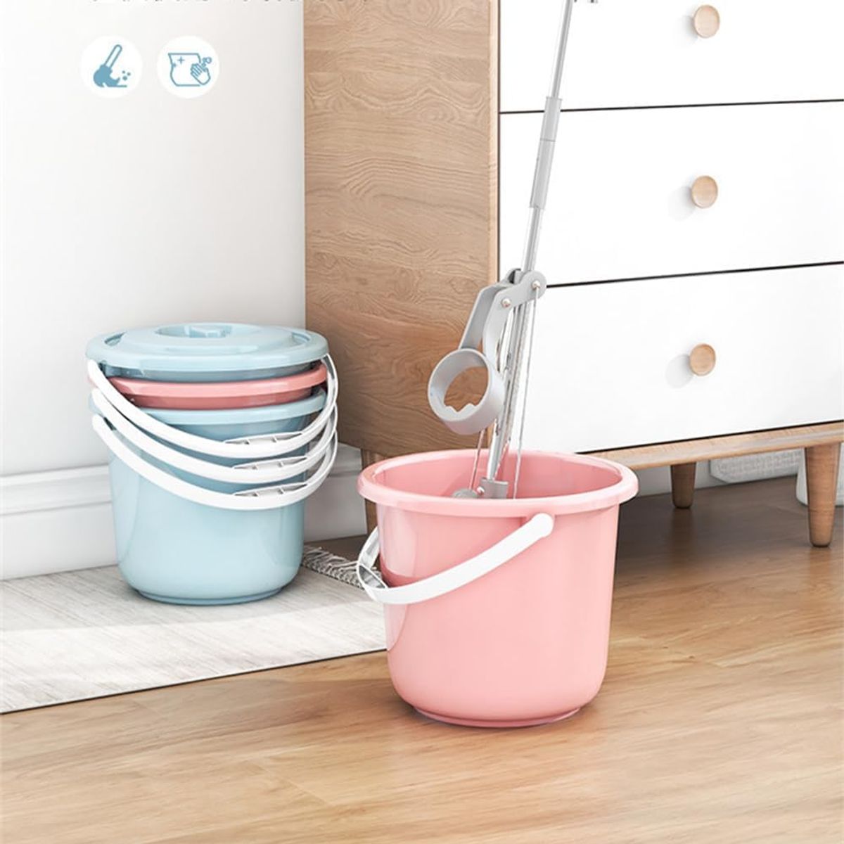 GENERICO - Balde Plástico Celeste