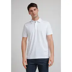 PERRY ELLIS - Polera Hombre Polo Manga Corta Blanca