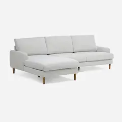 ROSEN - Sofá Seccional Hansen Izquierdo Tela Gris Perla
