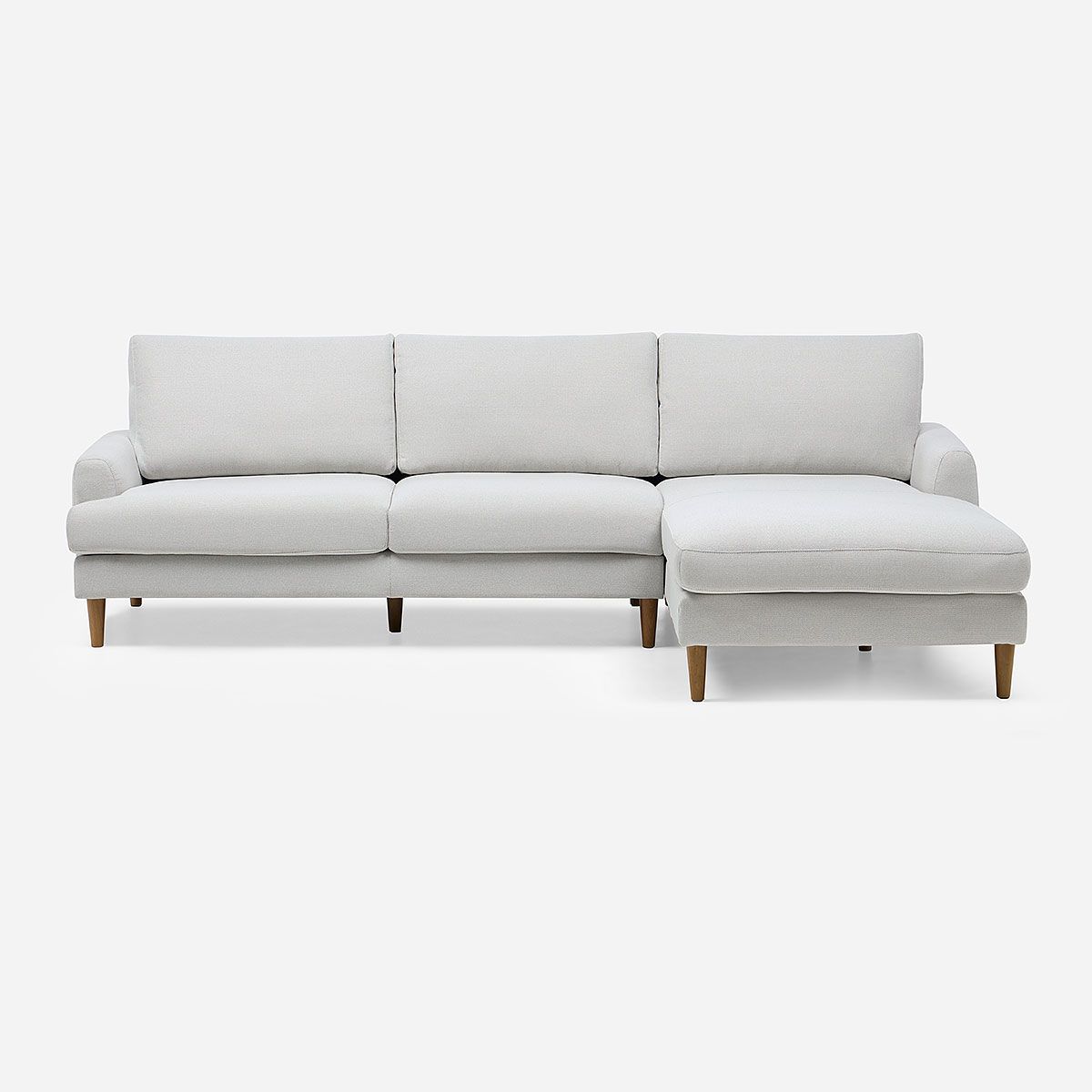 ROSEN - Sofá Seccional Hansen Derecho Tela Gris Perla