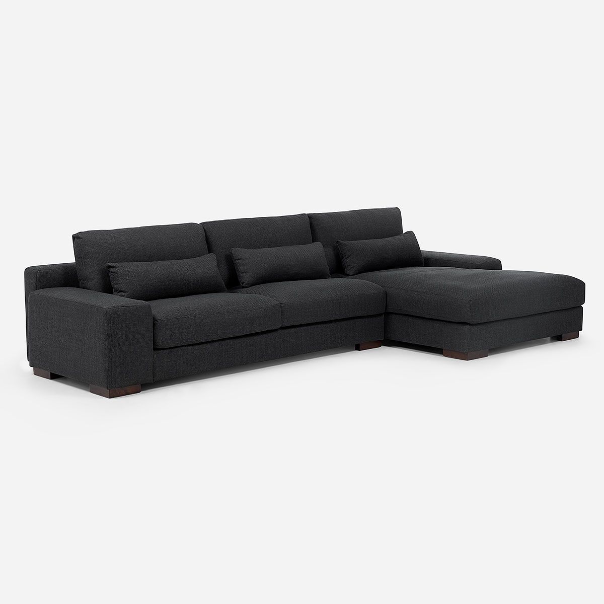 ROSEN - Sofá Seccional Soroa Derecho Large Tela Charcoal