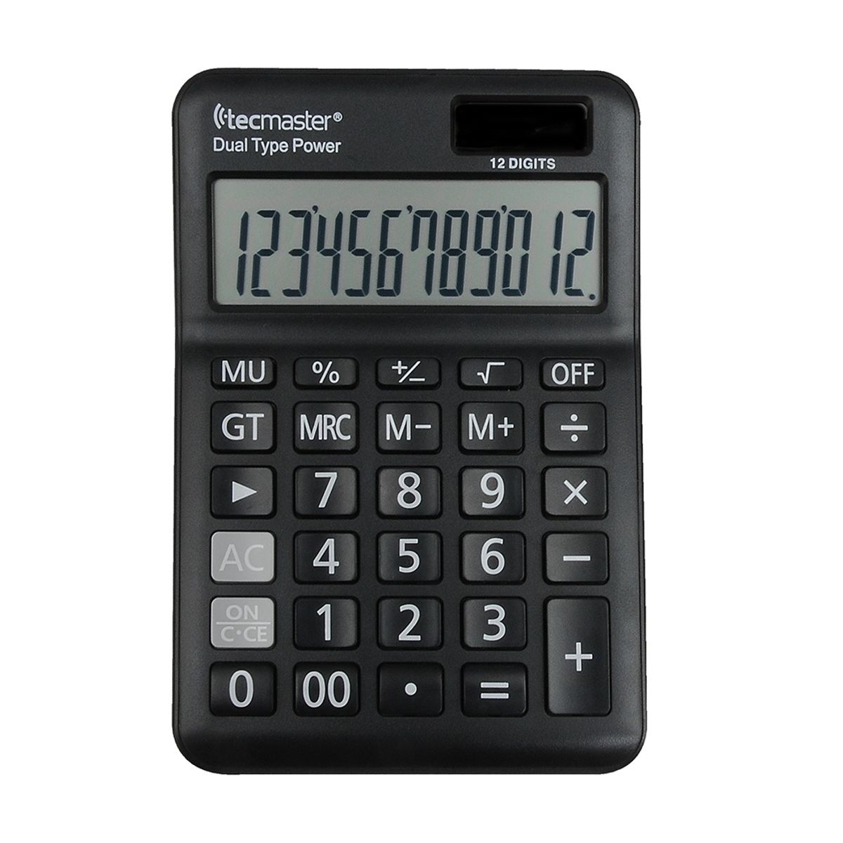TECMASTER - Calculadora Digital de Escritorio Con Panel Solar Tecmaster
