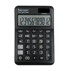TECMASTER - Calculadora Digital de Escritorio Con Panel Solar