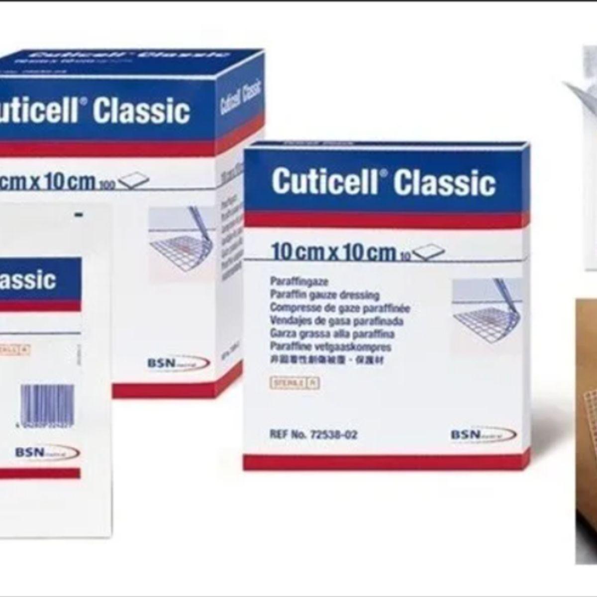 GENERICO - Gasa Parafinada Cuticell Classic 10 X 10cm Pack X 10 Unid.