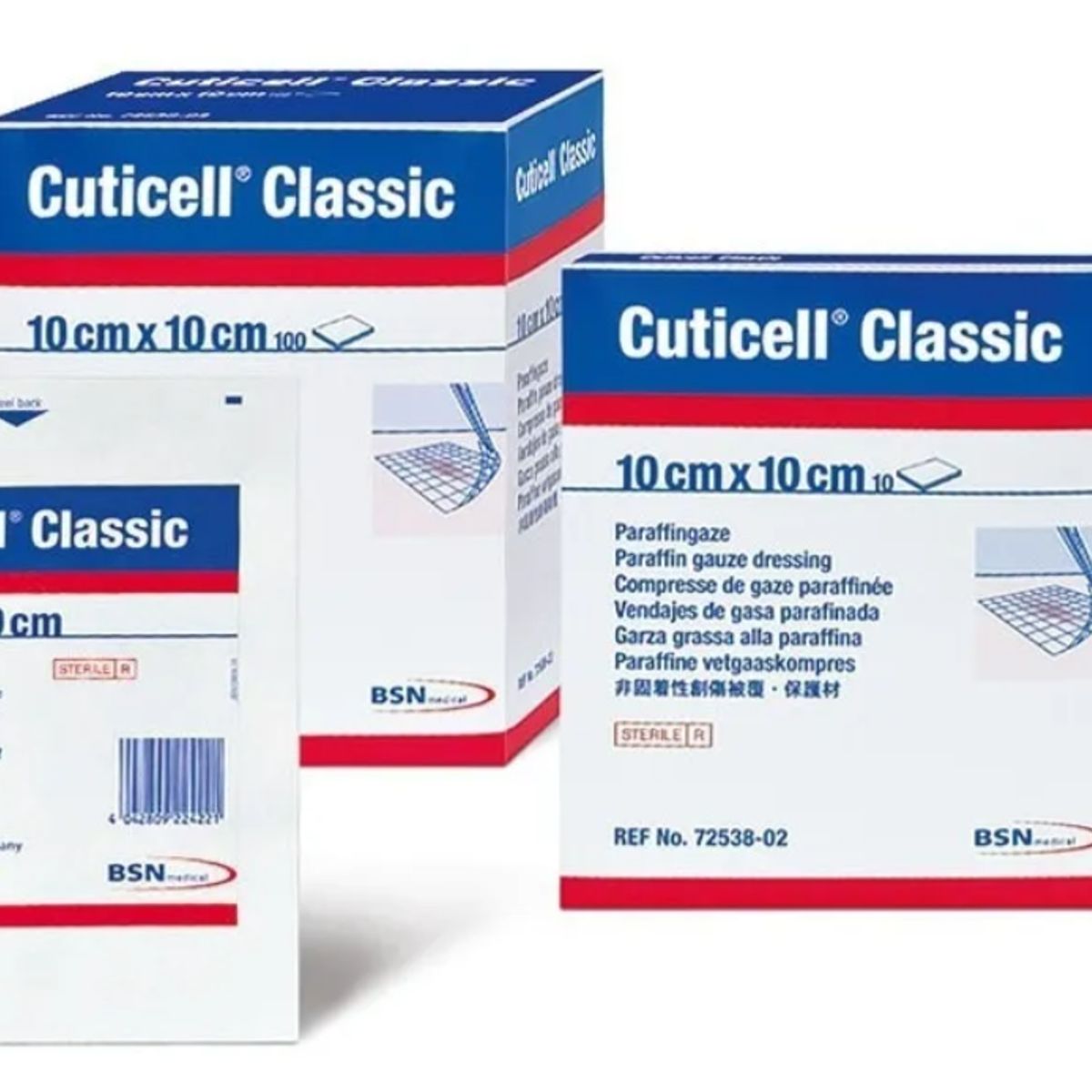 GENERICO - Gasa Parafinada Cuticell Classic 10 X 10cm Pack X 10 Unid.