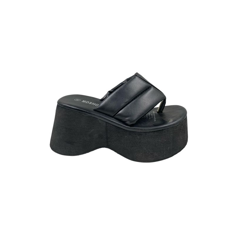 HERIEL - Sandalia Negra Plataforma Mujer