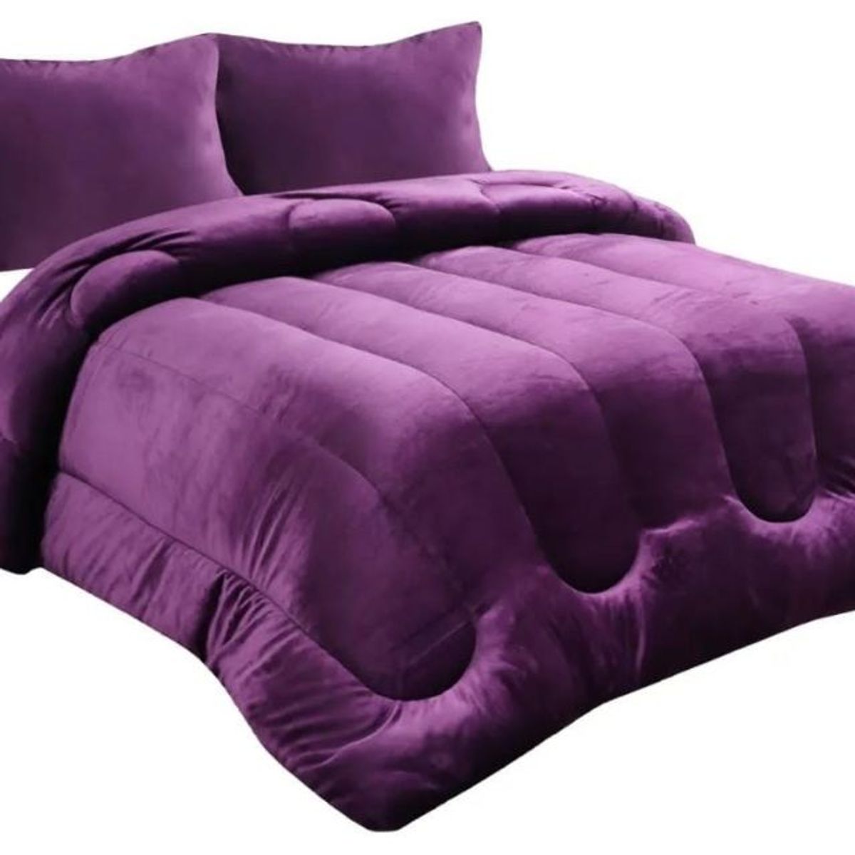 GENERICO - COBERTOR PLUSH CON CHIPORRO 2 PLAZAS COLOR MORADO