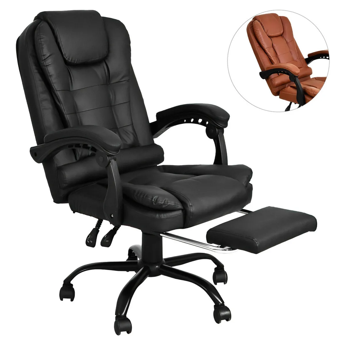 ANYHOGAR - Silla Oficina Ejecutiva Escritorio Giratoria Doble Masaje