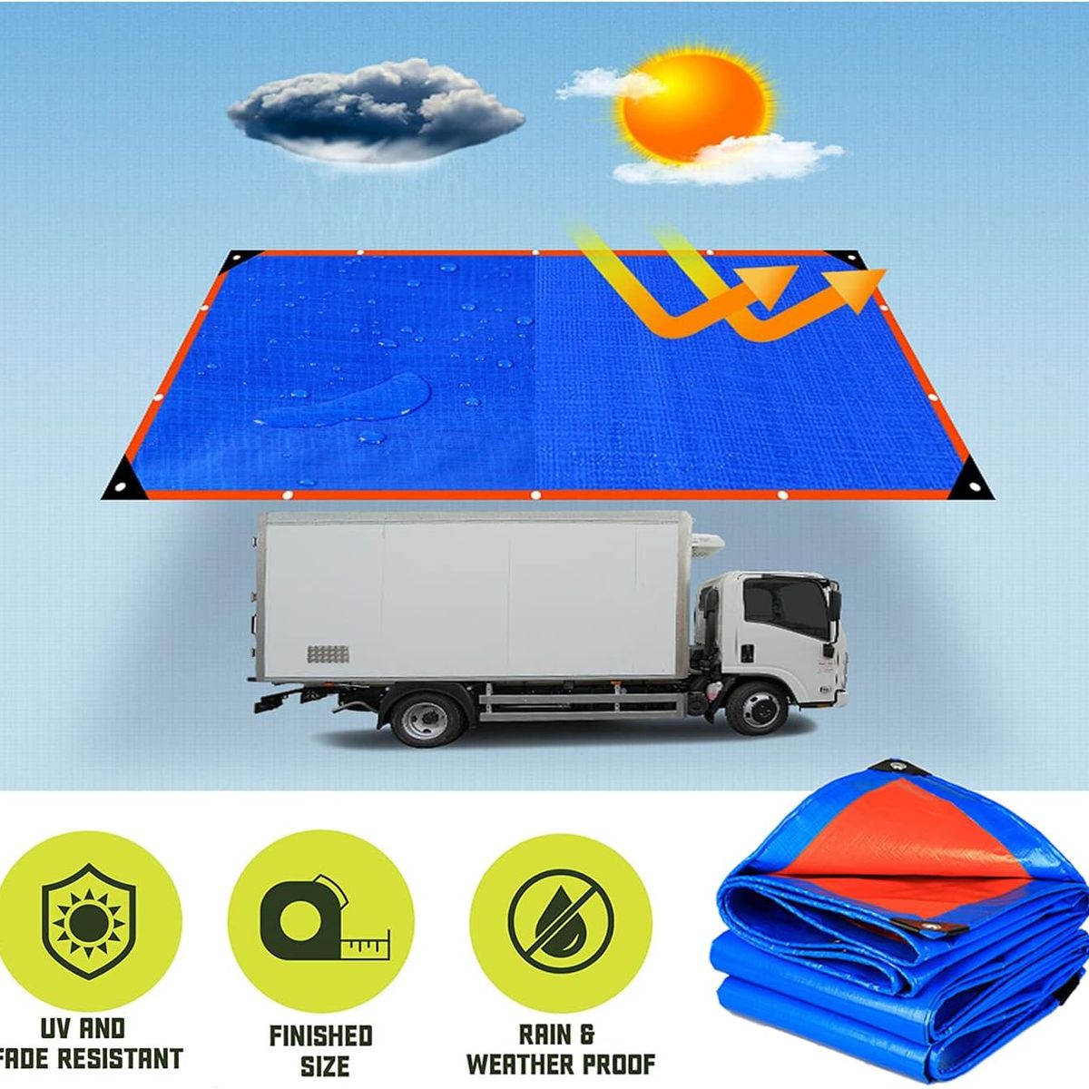 PROWAY - Lona Carpa Multiusos Impermeable Carga 3x4 Metros