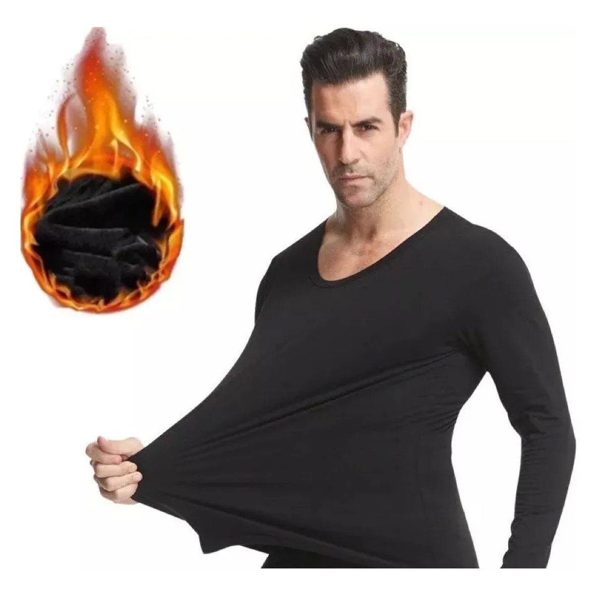 EVERSO - Pack 6 Camiseta Hombre Bambu Con Polar