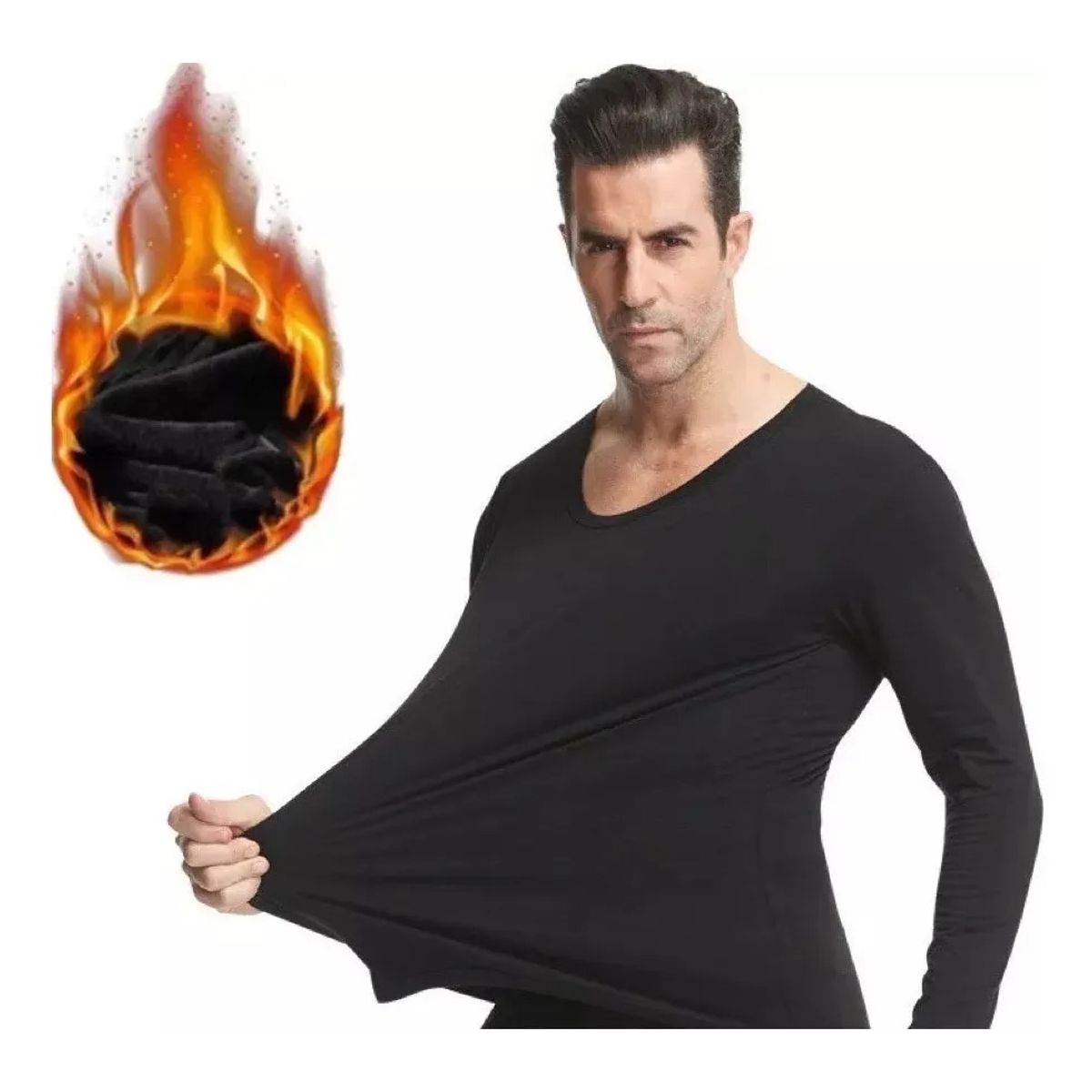 EVERSO - Pack 6 Camiseta Hombre Bambu Con Polar