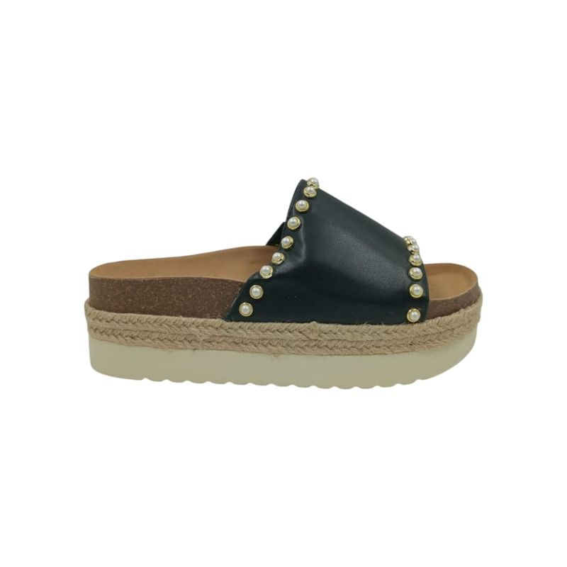 HERIEL - Sandalia Negra Plataforma