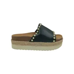 HERIEL - Sandalia Negra Plataforma