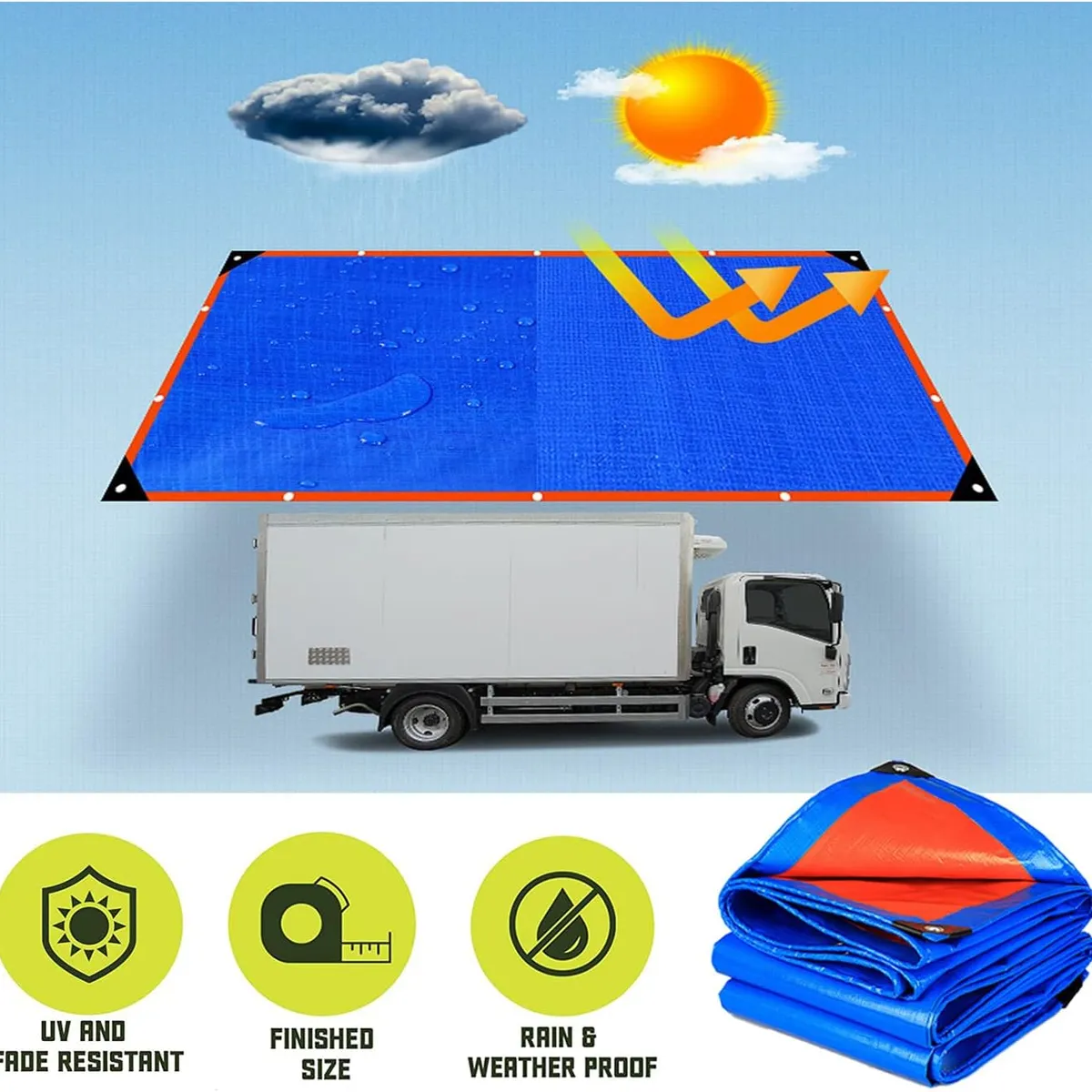 PROWAY - Lona Carpa Multiusos Impermeable Carga 5x6 Metros