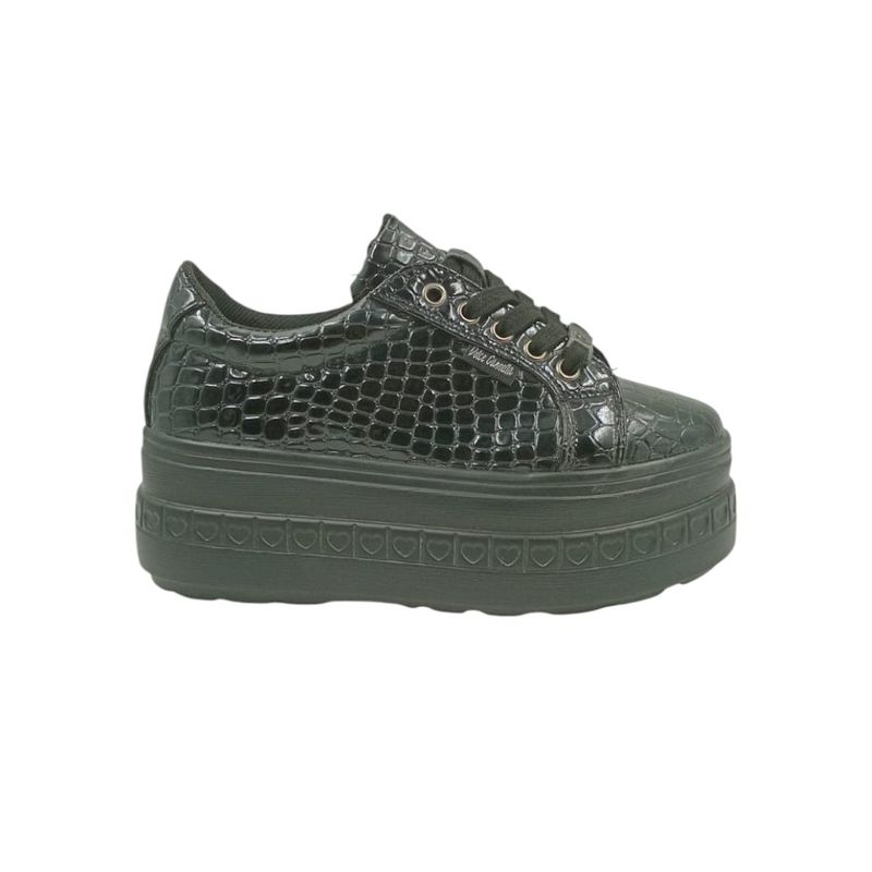 HERIEL - Zapatilla Negra Plataforma Mujer