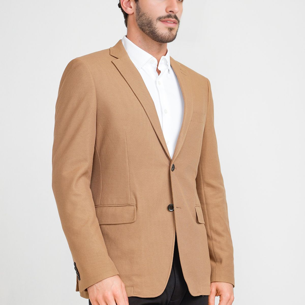 PERRY ELLIS - Chaqueta Hombre Stretch Café