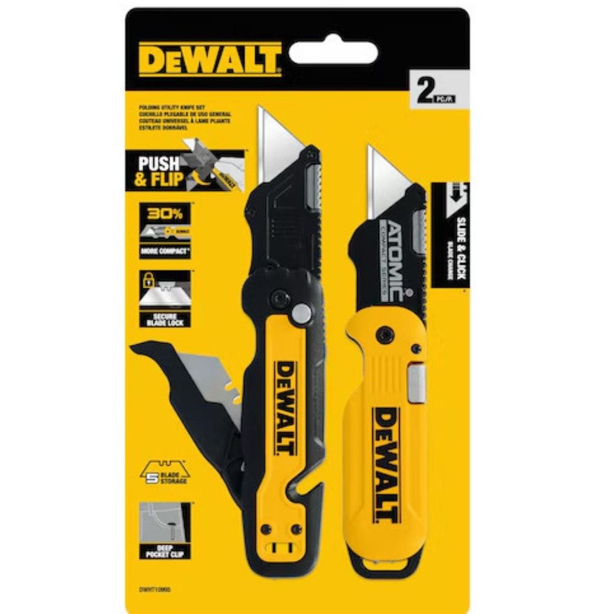 DEWALT - Set de Cuchillo Plegable de Bolsillo Dewalt DWHT10995