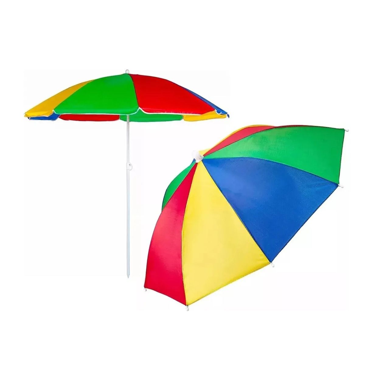 GENERICO - Quitasol Paraguas Grande De Playa Sombrilla Verano 160 Cm Color Multicolor