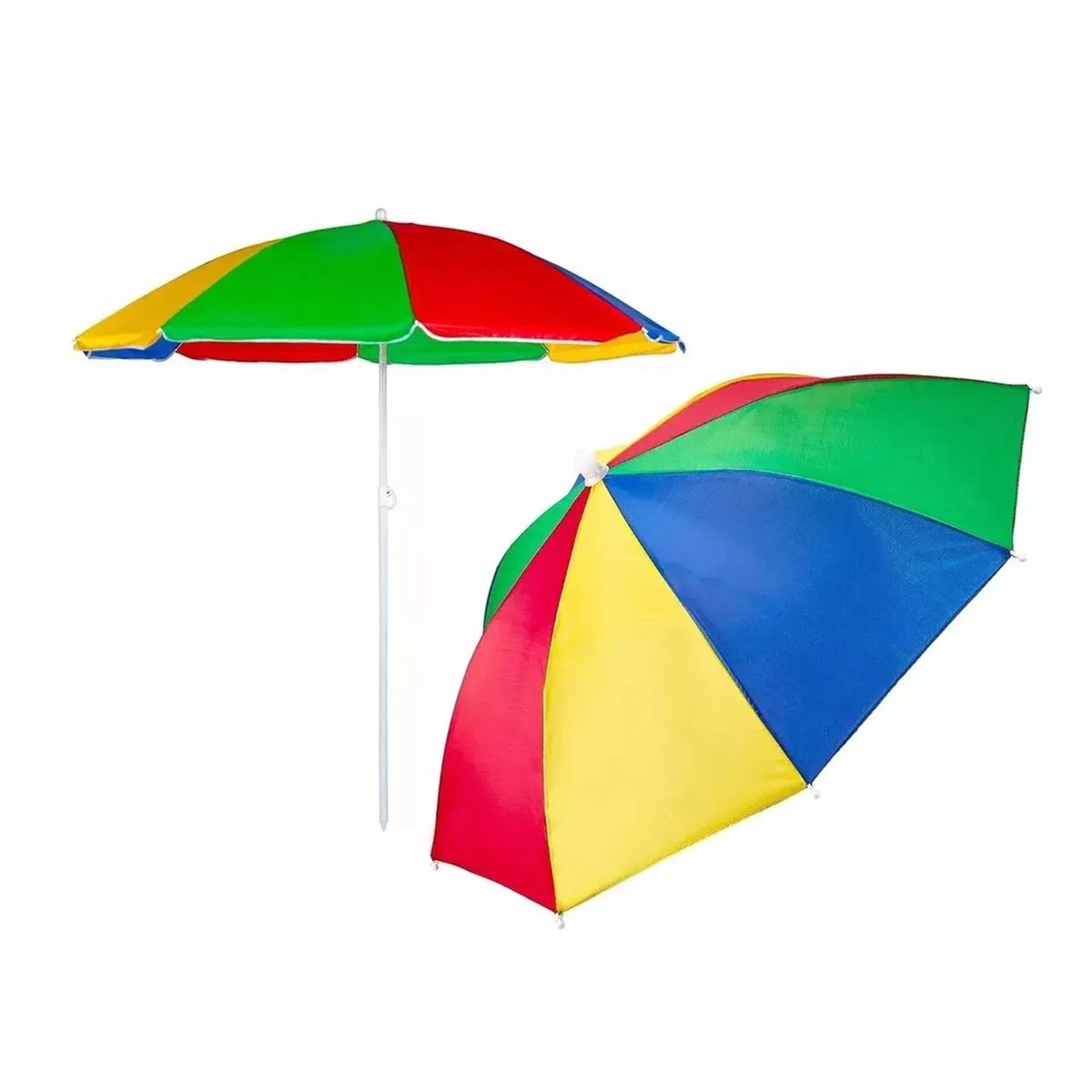 GENERICO - Quitasol Paraguas Grande De Playa Sombrilla Verano 160 Cm Color Multicolor