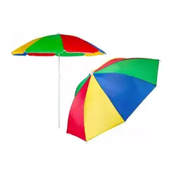 GENERICO - Quitasol Paraguas Grande De Playa Sombrilla Verano 160 Cm Color Multicolor