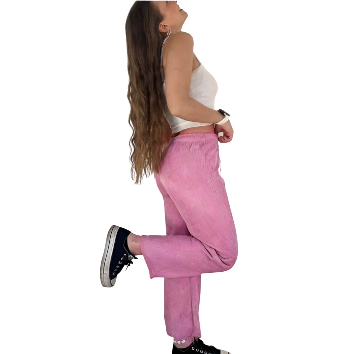 LIKE SHOP - Pantalón Recto Mujer Cotelé Pierna Ancha Otoño Invierno 786