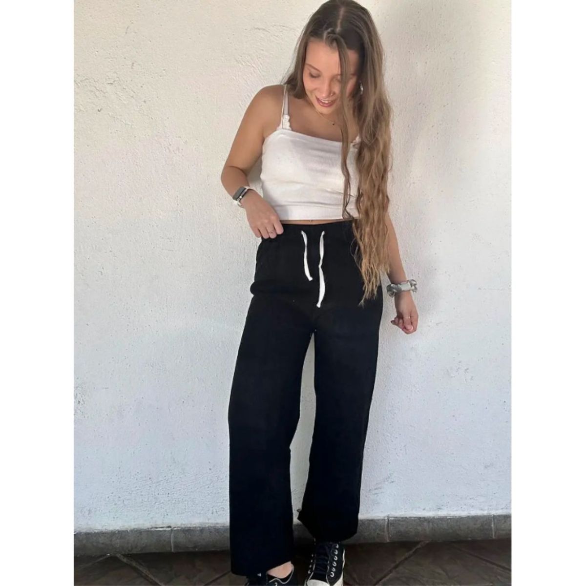 LIKE SHOP - Pantalón Recto Mujer Cotelé Pierna Ancha Otoño Invierno 786