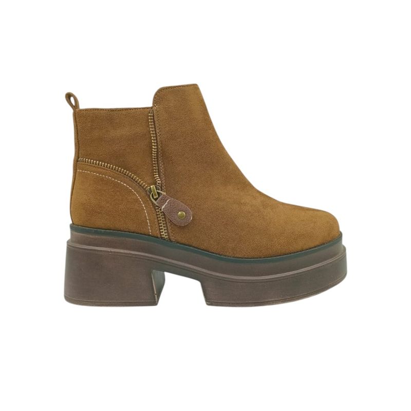 HERIEL - Botín Camel Plataforma Mujer