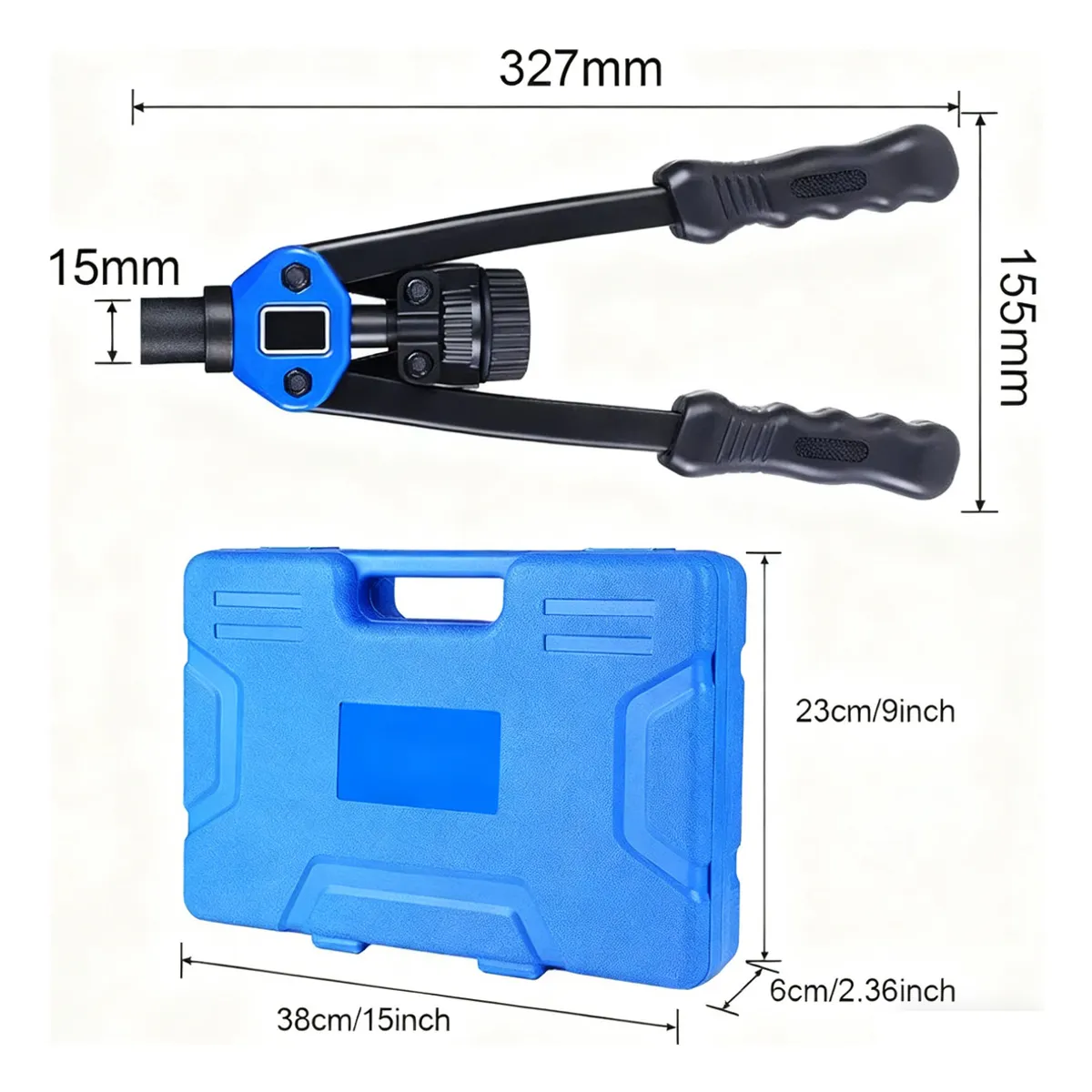 QUICK - Kit Remachadora Tuerca Mandril M3-m12 Remache Ciego 110pc