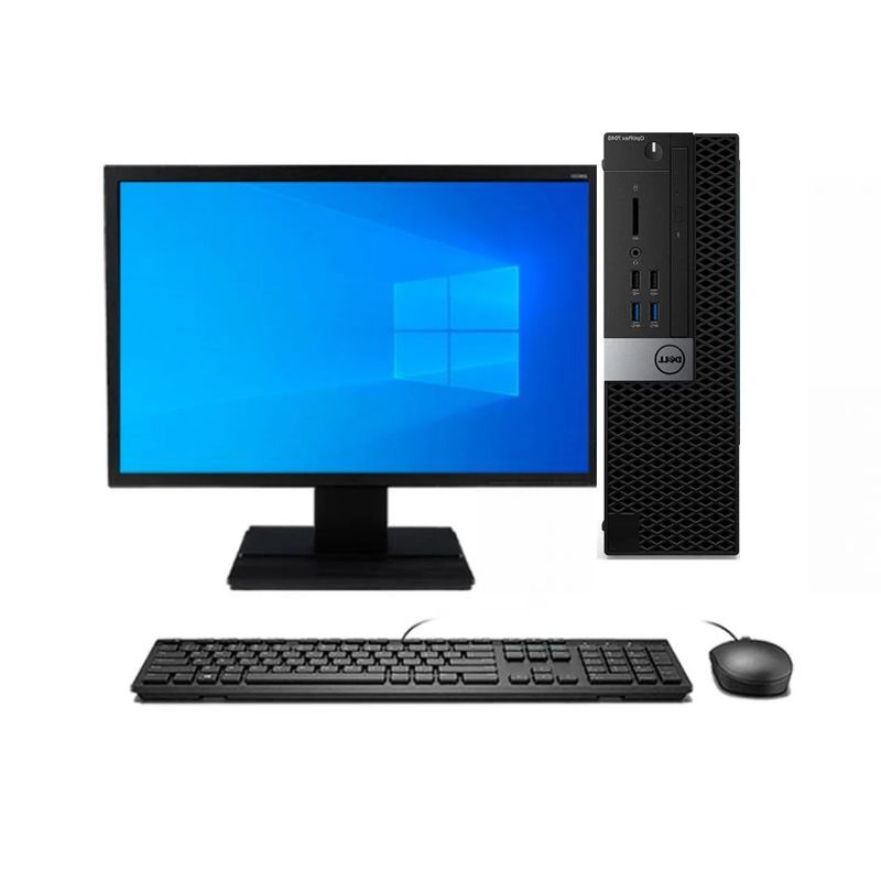 DELL - KIT MONITOR + PC Dell 7040 SFF i5-6ta 8GB 240GB SSD Reacondicionado Grado A.