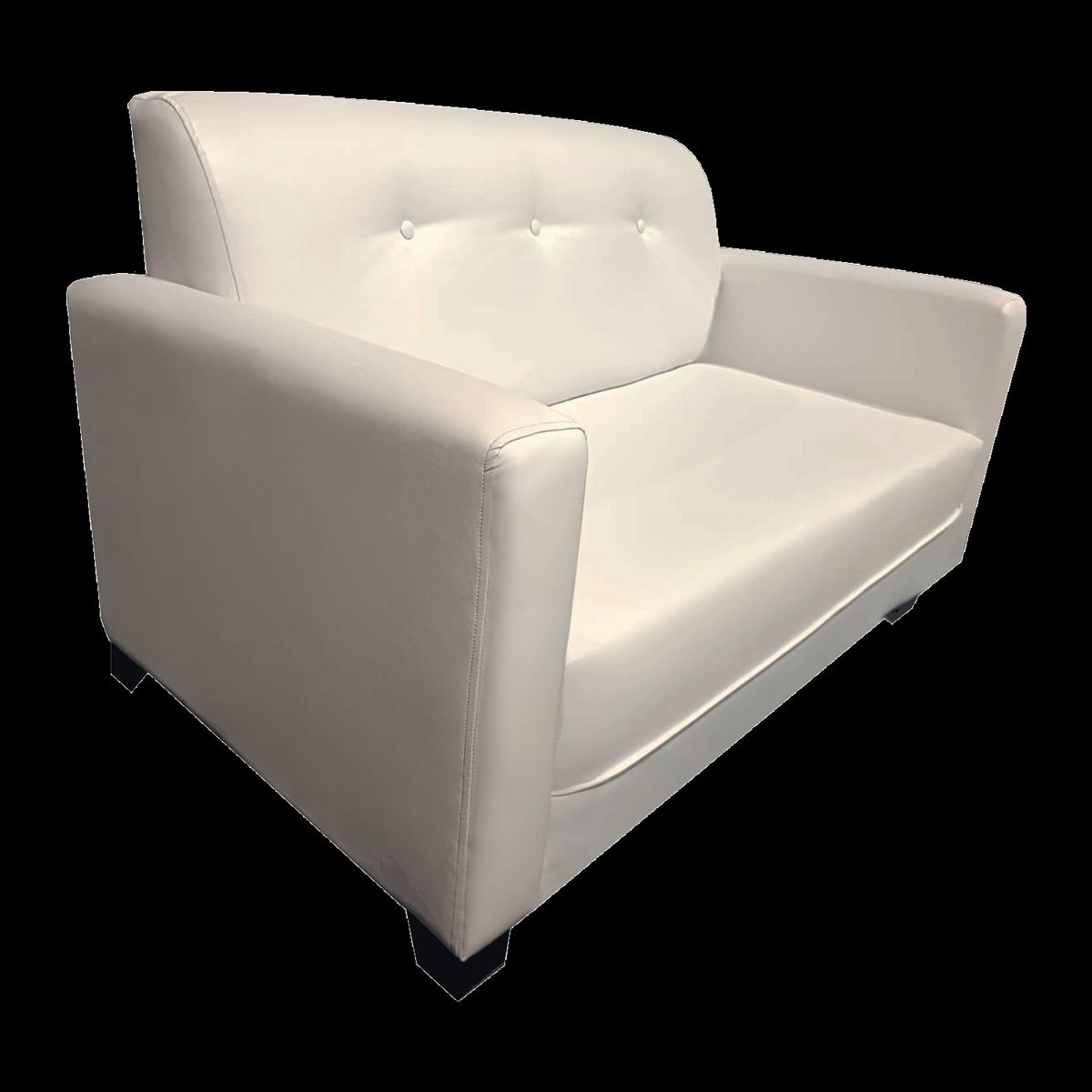 MUEBLES HVM - Sofa HVM Alonso Blanco Cuero 2C Pmadera