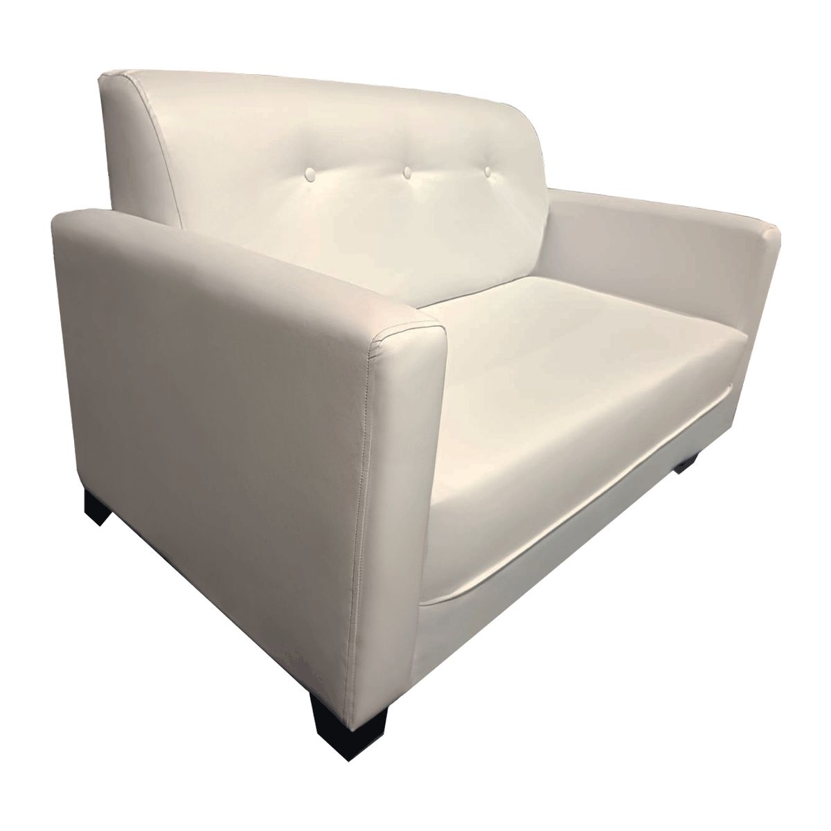 MUEBLES HVM - Sofa HVM Alonso Blanco Cuero 2C Pmadera