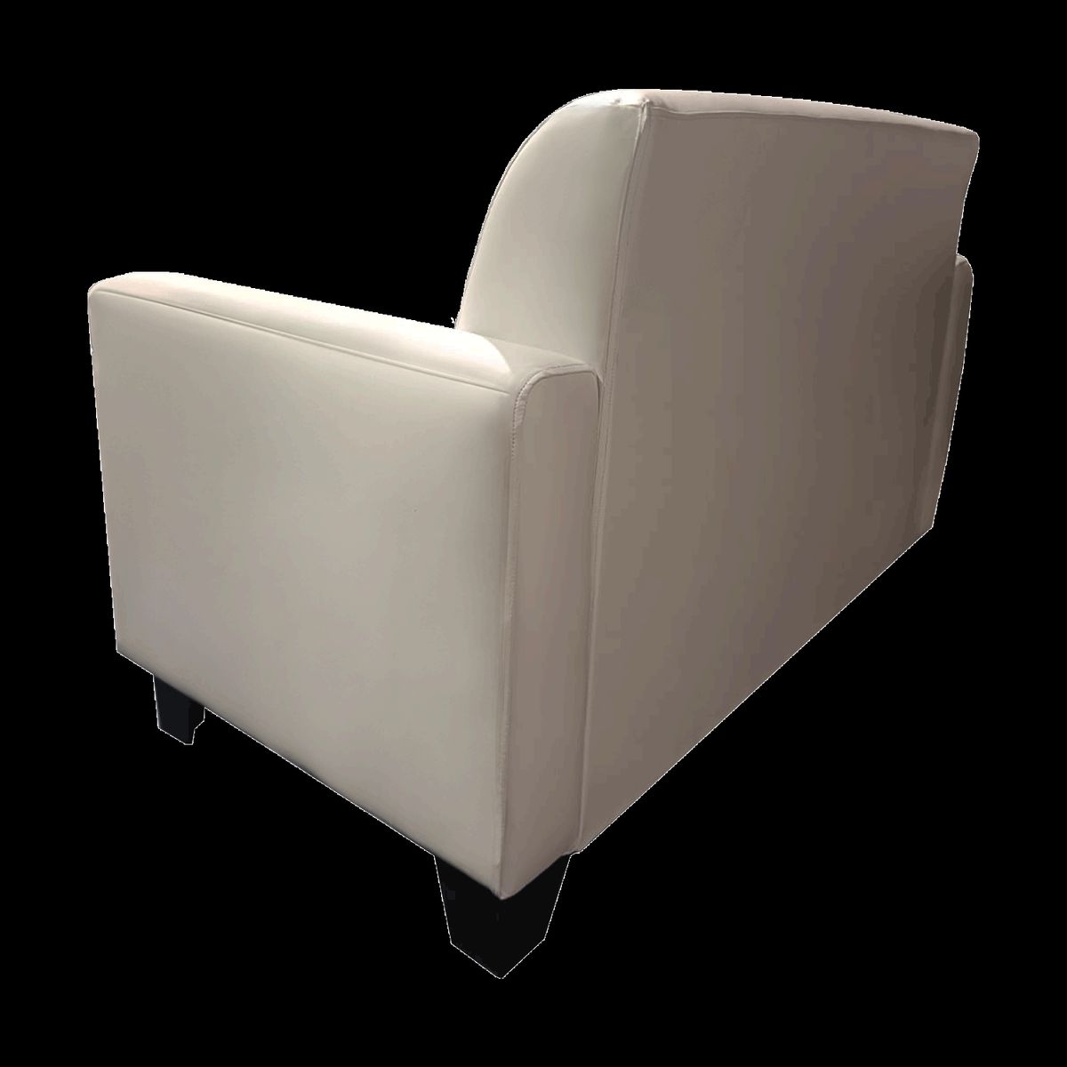 MUEBLES HVM - Sofa HVM Alonso Blanco Cuero 2C Pmadera
