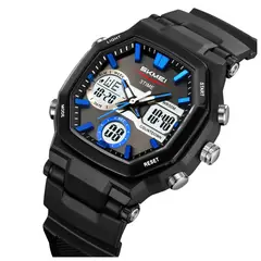 SKMEI - Reloj cuarzo deportivo Unisex analógico pantalla digital Led