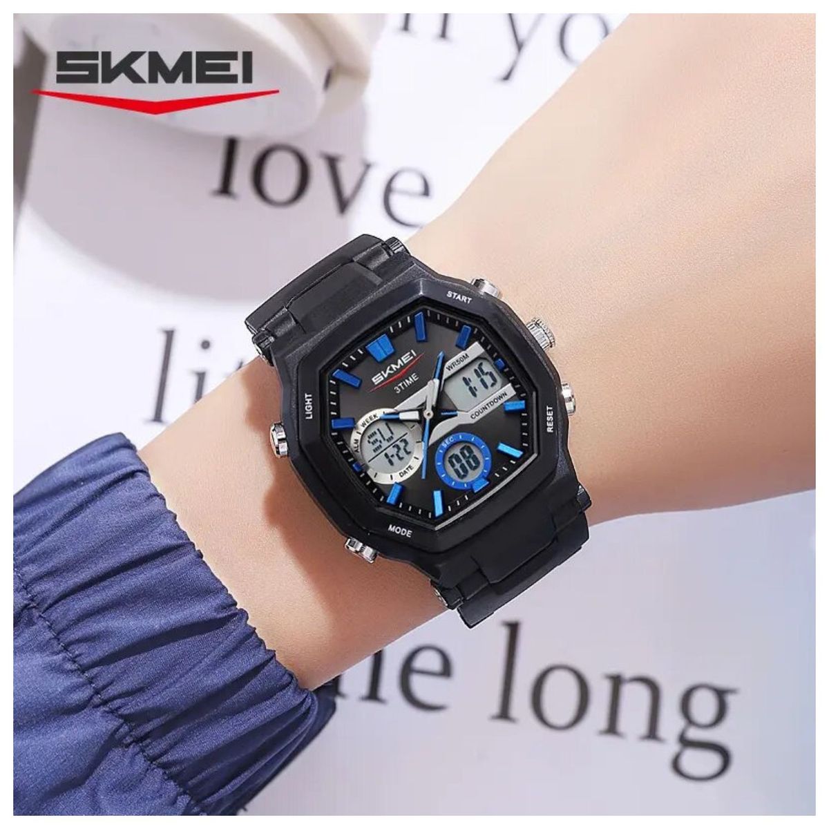 SKMEI - Reloj cuarzo Skmei deportivo Unisex analógico pantalla digital Led