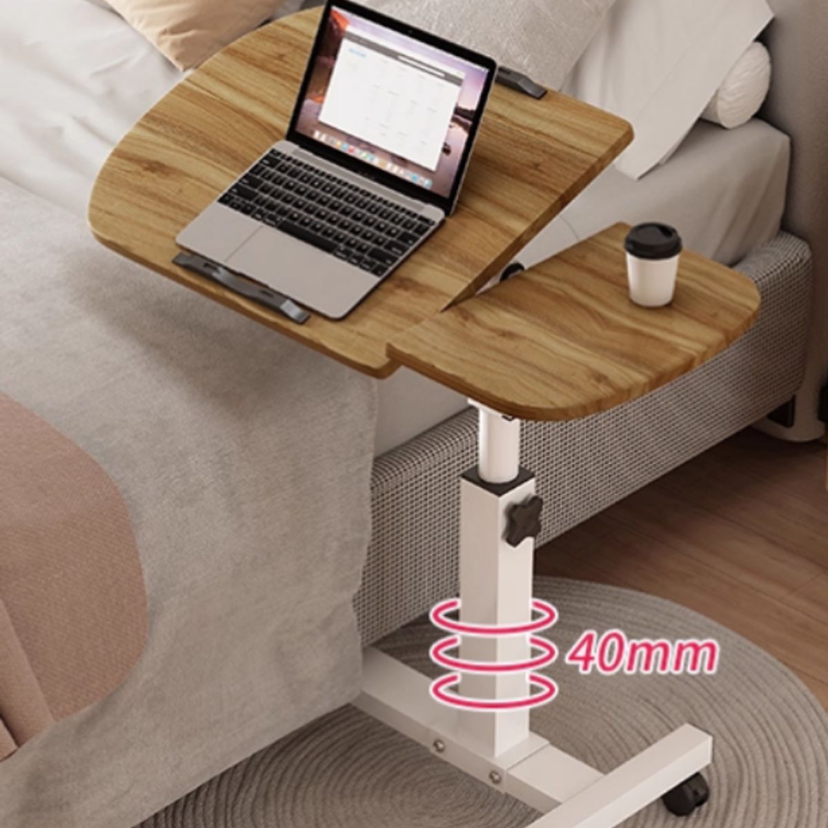 ANYHOGAR - Muebles Mesas Plegables Escritorio Madera Oficina Con Rueda