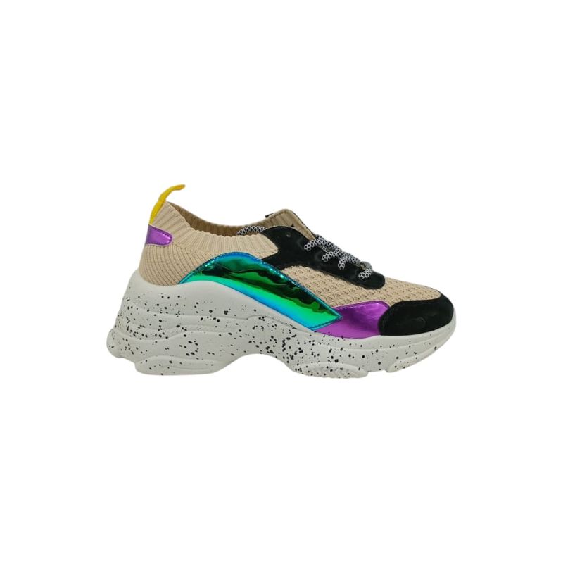 HERIEL - Zapatilla Negra Plataforma Mujer
