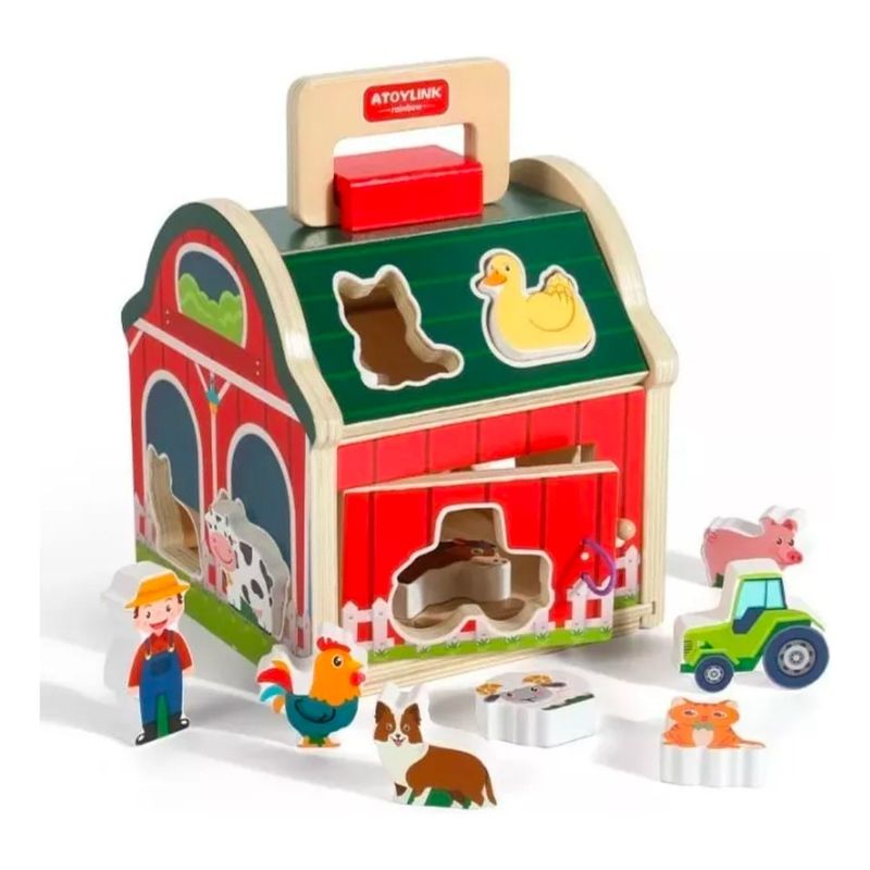 TOYUN TOYUN - Juguete Encaje Granja Animales De Madera Didáctico Niños
