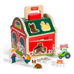 TOYUN TOYUN - Juguete Encaje Granja Animales De Madera Didáctico Niños