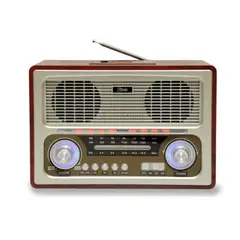 MLAB - Radio Parlante Bluetooth AUX USB FM AM SW Vintage RetroRadio