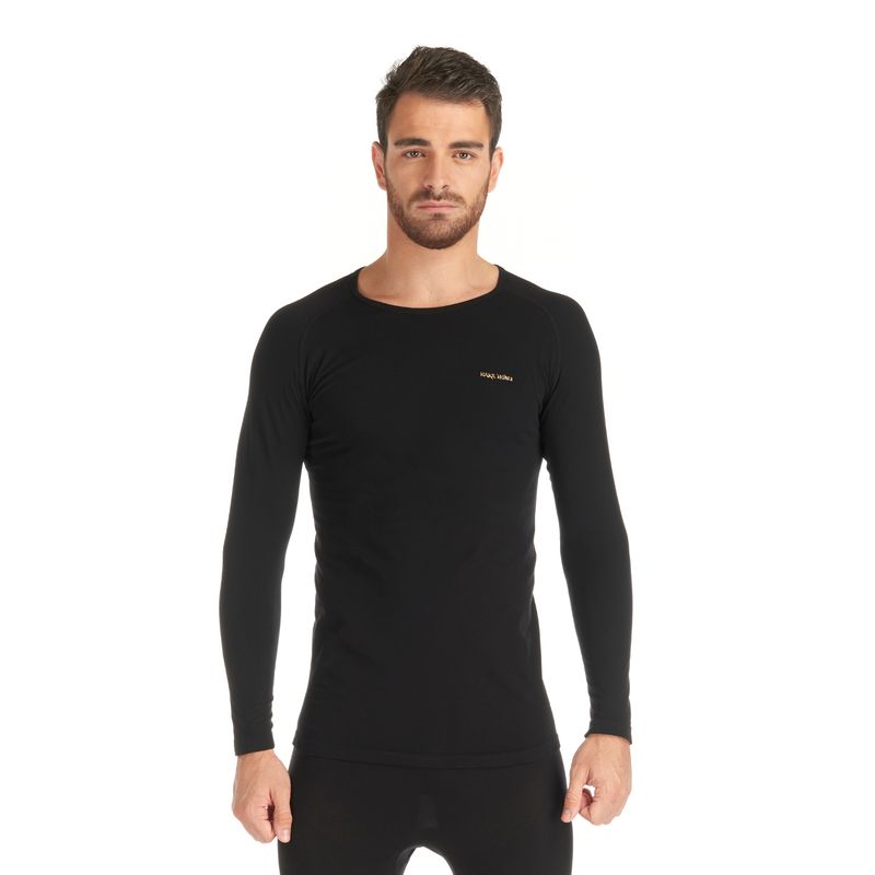 HAKA HONU - Primera Capa Hombre Puma Austral Top Negro Haka Honu