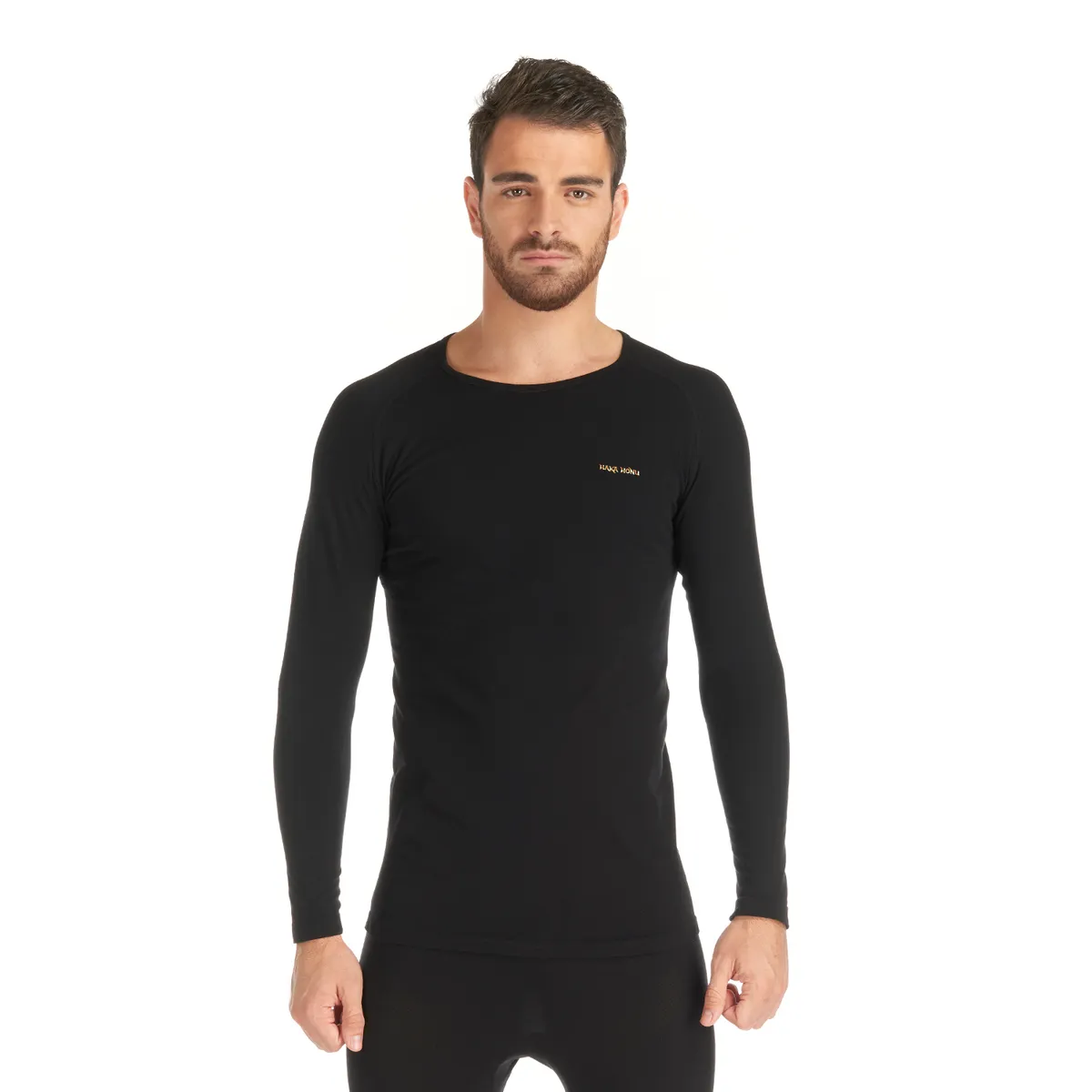 HAKA HONU - Primera Capa Hombre Puma Austral Top Negro Haka Honu