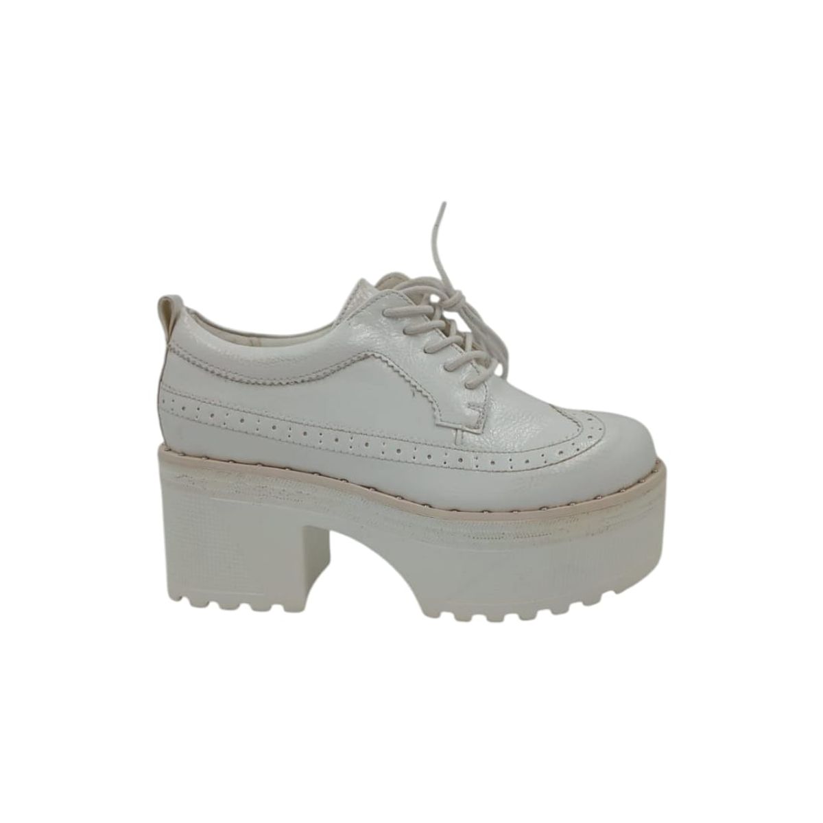 HERIEL - Zapato Blanco Plataforma Mujer